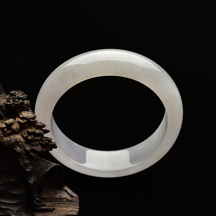 糯冰种淡紫罗兰手镯(58.8mm)
