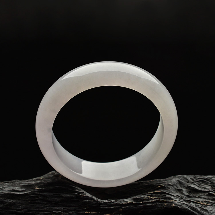 糯冰种淡紫罗兰手镯(58.8mm)