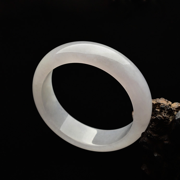 糯冰种淡紫罗兰手镯(58.8mm)