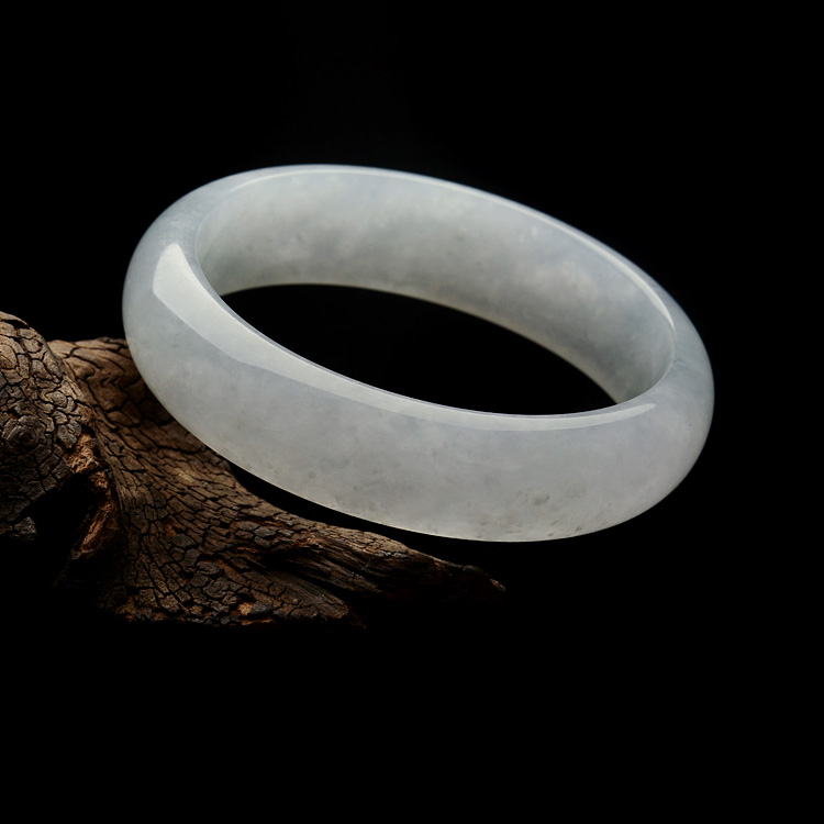 (超值推荐)糯冰种晴水飘花手镯(58.4mm)