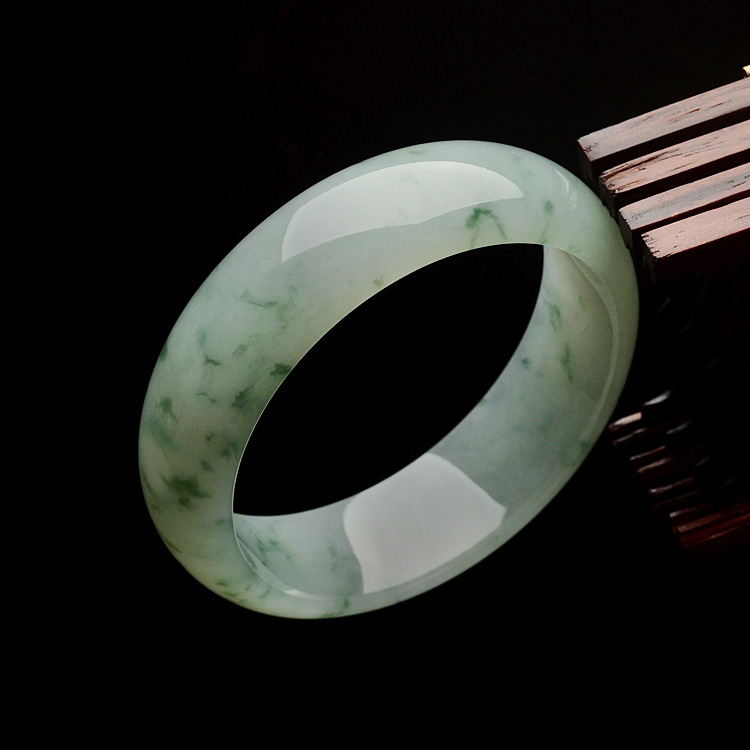 (超值推荐)糯冰种飘花手镯(59.6mm)
