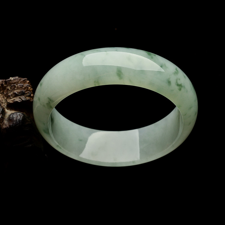 (超值推荐)糯冰种飘花手镯(59.6mm)