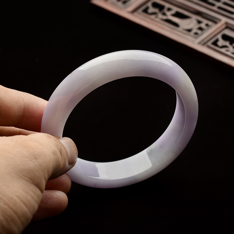 糯冰种紫罗兰手镯(58.5mm)