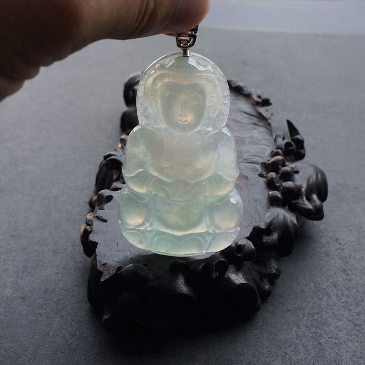 冰种晴水观音挂件