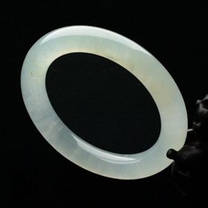 (超值推荐)冰种淡晴水圆条手镯(56.4mm)