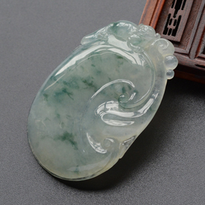 (超值推荐)冰种飘花如意寿挂件