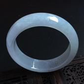 糯冰种淡紫罗兰手镯（57.2mm）