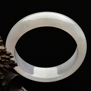 糯冰种淡紫罗兰手镯(58.8mm)