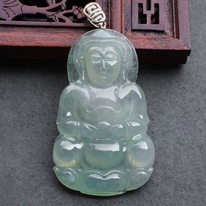 冰种晴水观音挂件