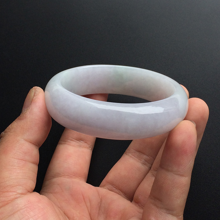 (超值推荐)糯冰种淡紫罗兰手镯(56.2mm)