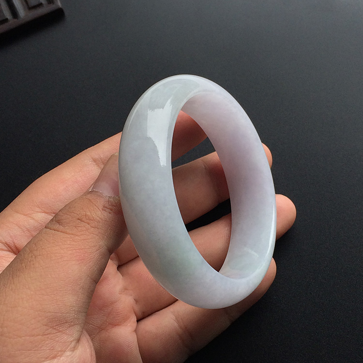 (超值推荐)糯冰种淡紫罗兰手镯(56.2mm)