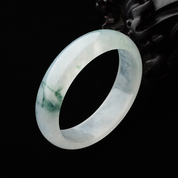 (超值推荐)冰种略飘花手镯(58mm)