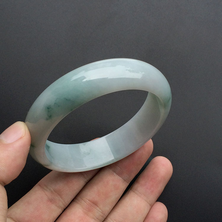 糯冰种飘花手镯(57.4mm)