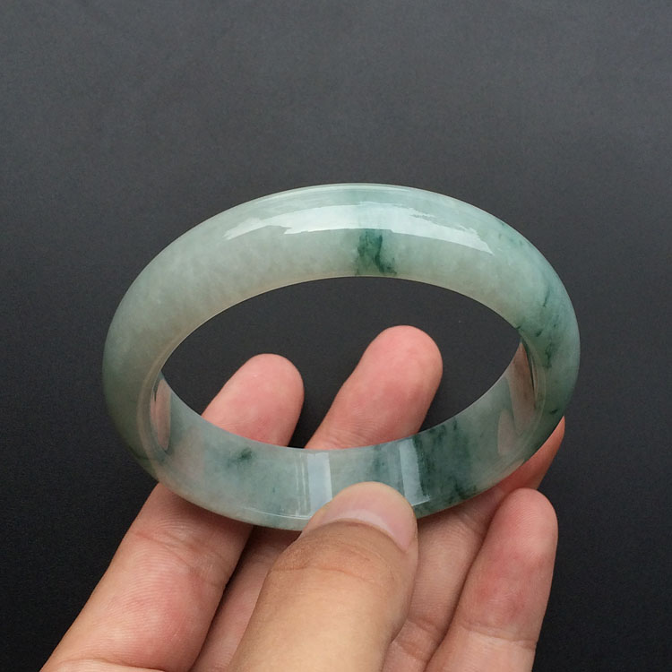 糯冰种飘花手镯(57.8mm)