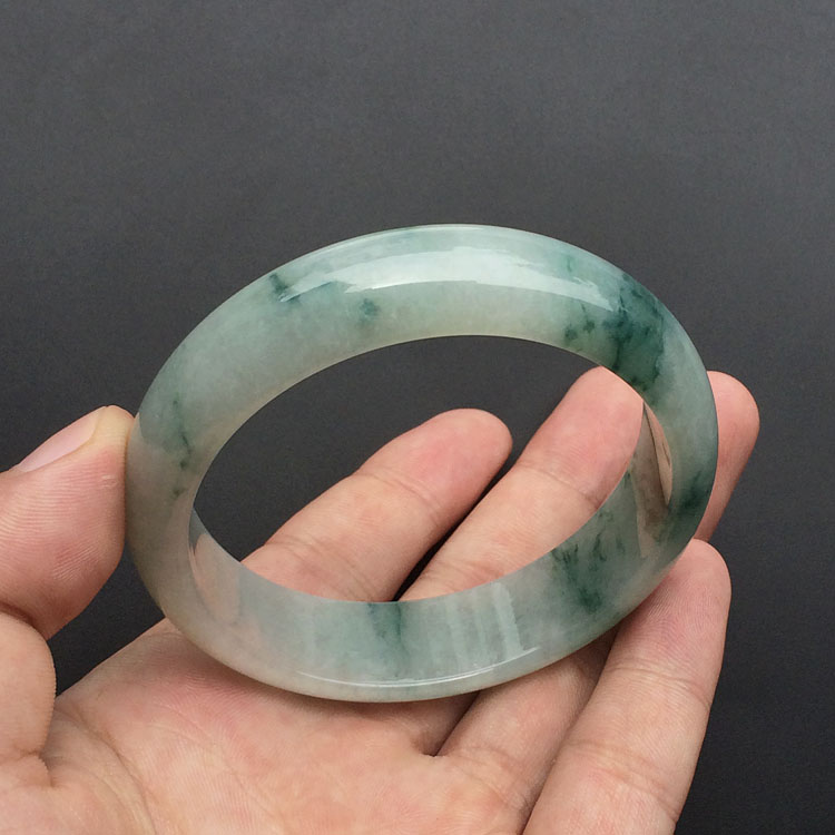 糯冰种飘花手镯(57.8mm)
