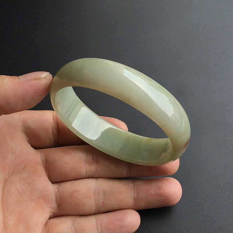 (超值推荐)糯冰种褐黄翡贵妃手镯(52.1-58mm)