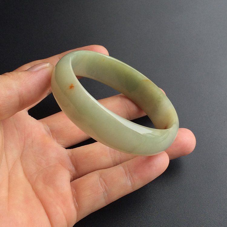 (超值推荐)糯冰种褐黄翡贵妃手镯(52.1-58mm)