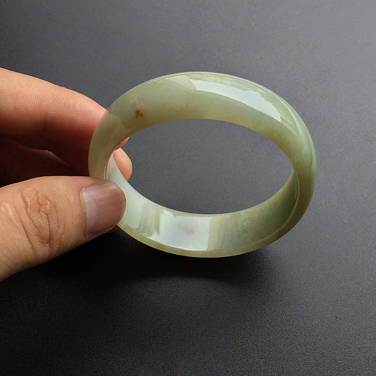 (超值推荐)糯冰种褐黄翡贵妃手镯(52.1-58mm)