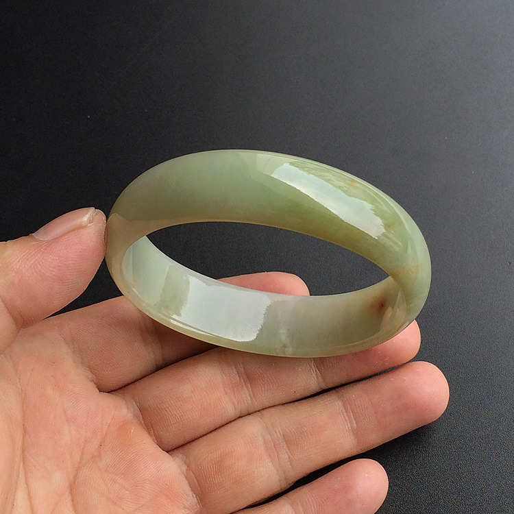 (超值推荐)糯冰种褐黄翡贵妃手镯(52.1-58mm)