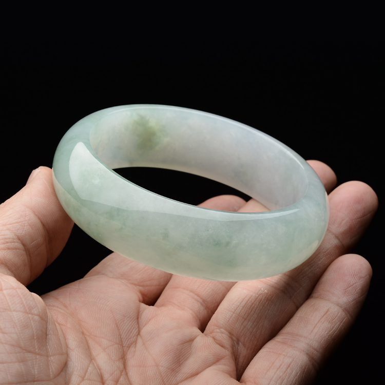 (超值推荐)糯冰种飘花手镯(58.6mm)