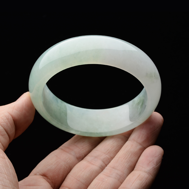 (超值推荐)糯冰种飘花手镯(58.6mm)