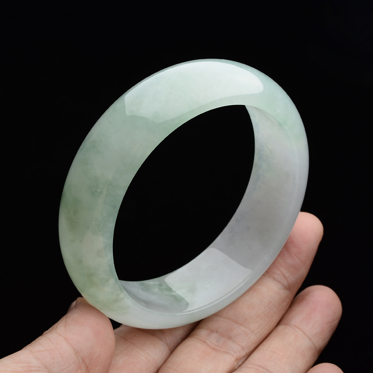 (超值推荐)糯冰种飘花手镯(58.6mm)