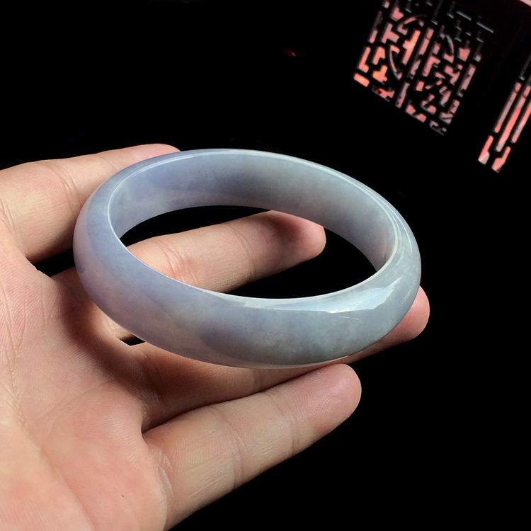 (超值推荐)糯冰种紫罗兰手镯(57.4mm)