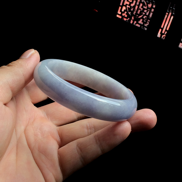 (超值推荐)糯冰种紫罗兰手镯(57.4mm)