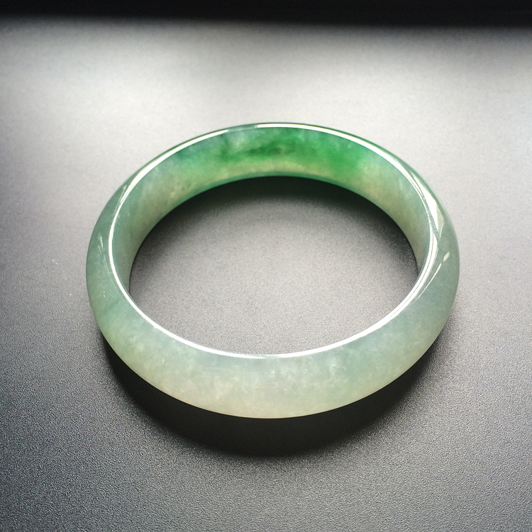 (超值推荐)冰种晴水飘翠手镯(60mm)
