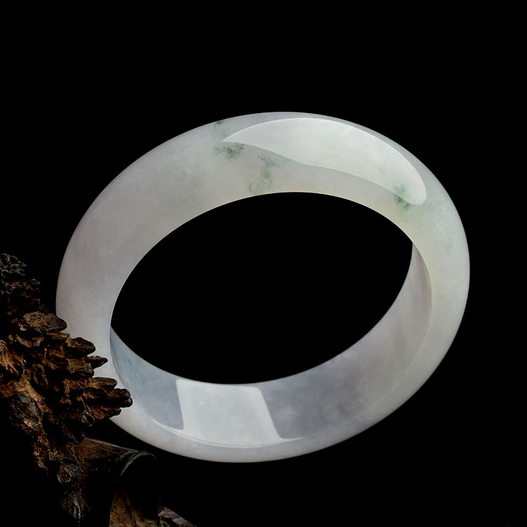 （超值推荐）糯冰种淡紫罗兰飘花手镯（57.8mm）
