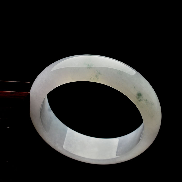 （超值推荐）糯冰种淡紫罗兰飘花手镯（57.8mm）