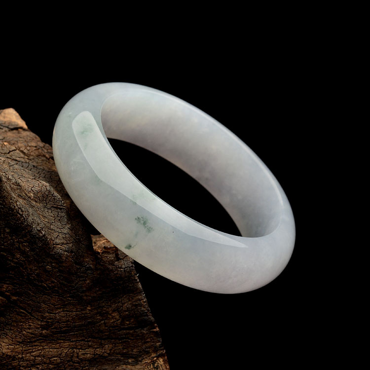 （超值推荐）糯冰种淡紫罗兰飘花手镯（57.8mm）