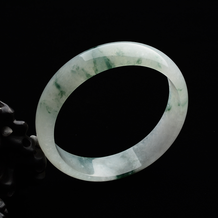 (超值推荐)糯冰种飘花手镯(60mm)