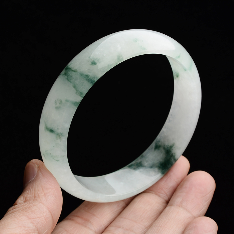 (超值推荐)糯冰种飘花手镯(60mm)