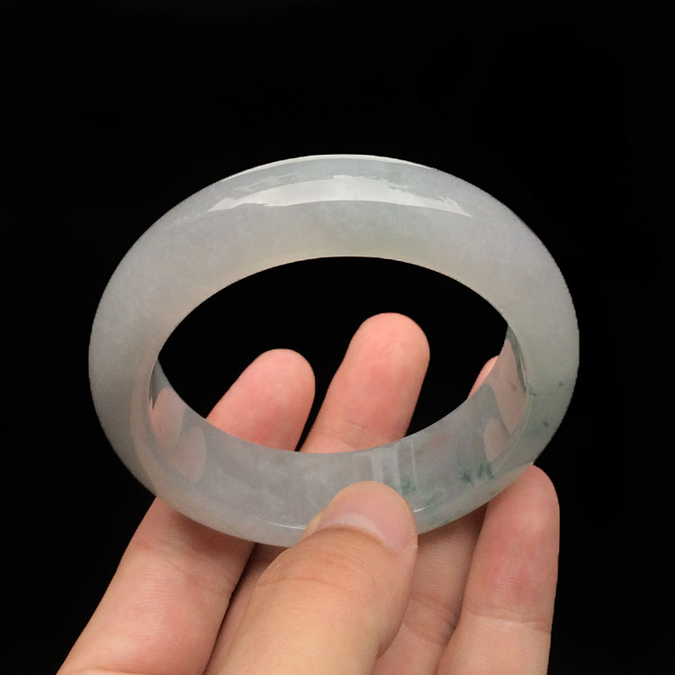 (超值推荐)糯冰种飘花手镯(57.6mm)