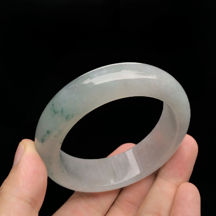 (超值推荐)糯冰种飘花手镯(57.6mm)