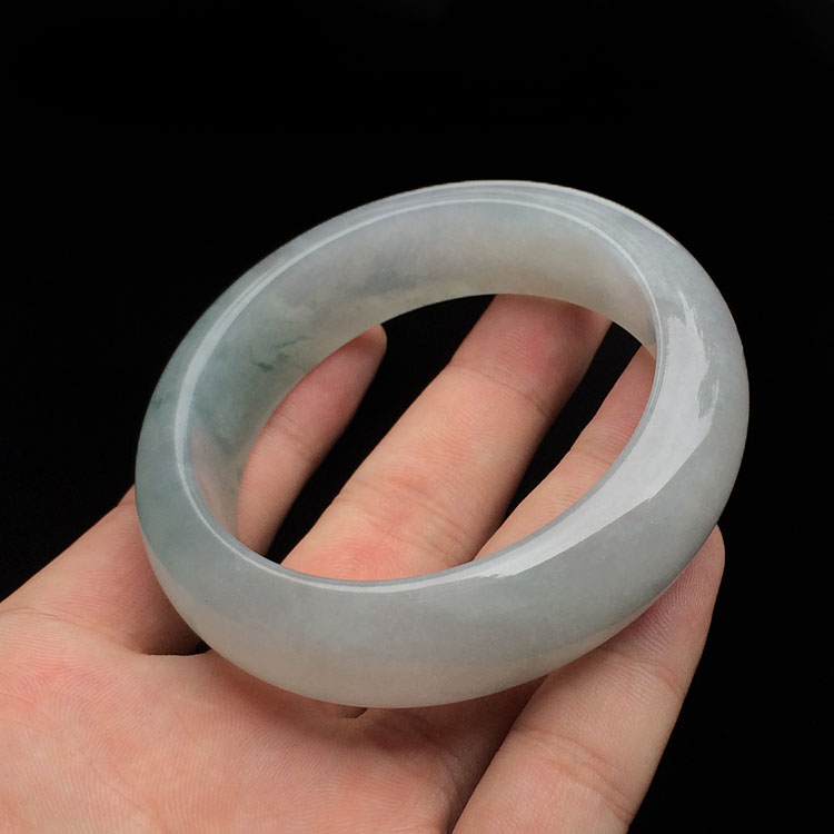 (超值推荐)糯冰种飘花手镯(57.6mm)