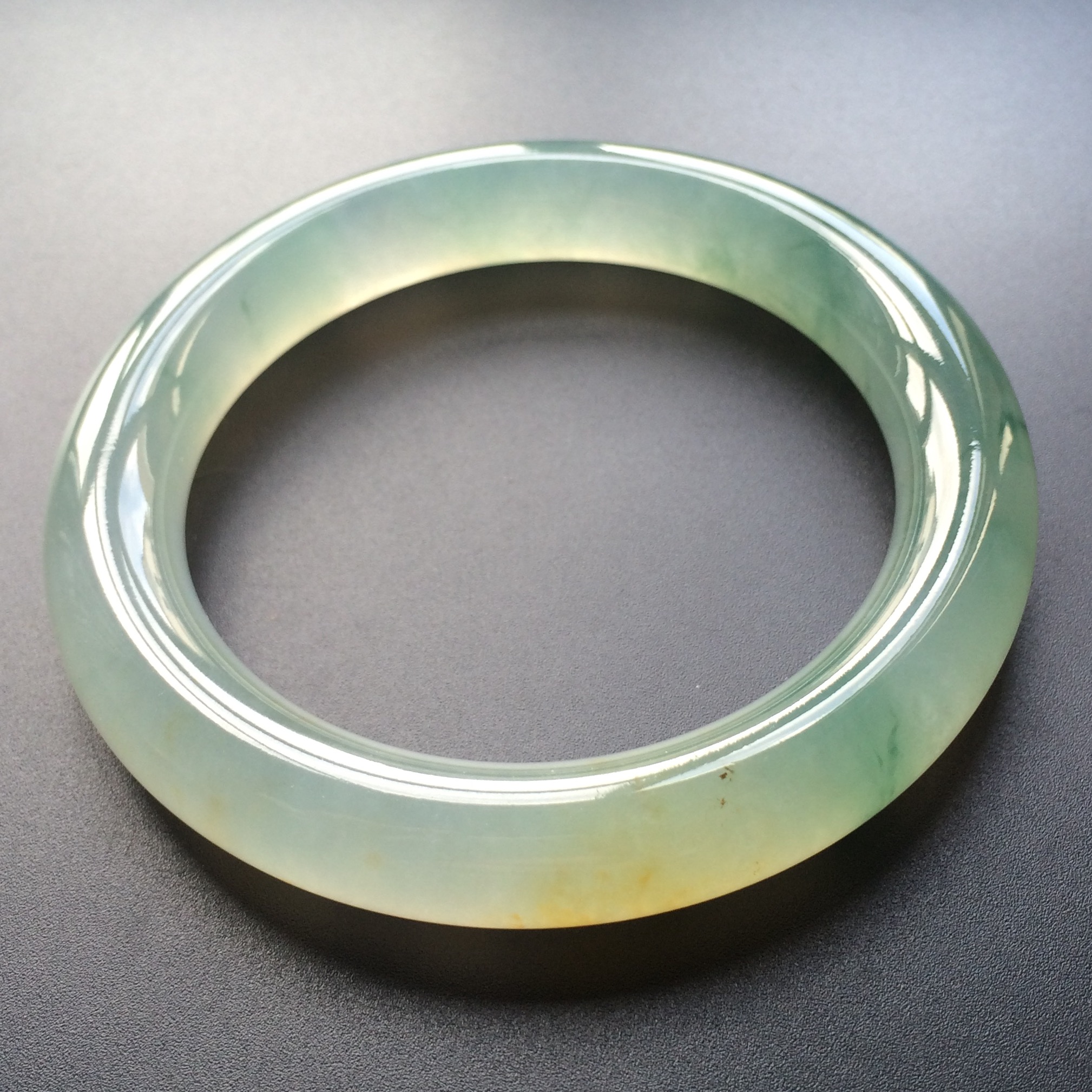 (超值推荐)冰种飘花圆条手镯(58.5mm)