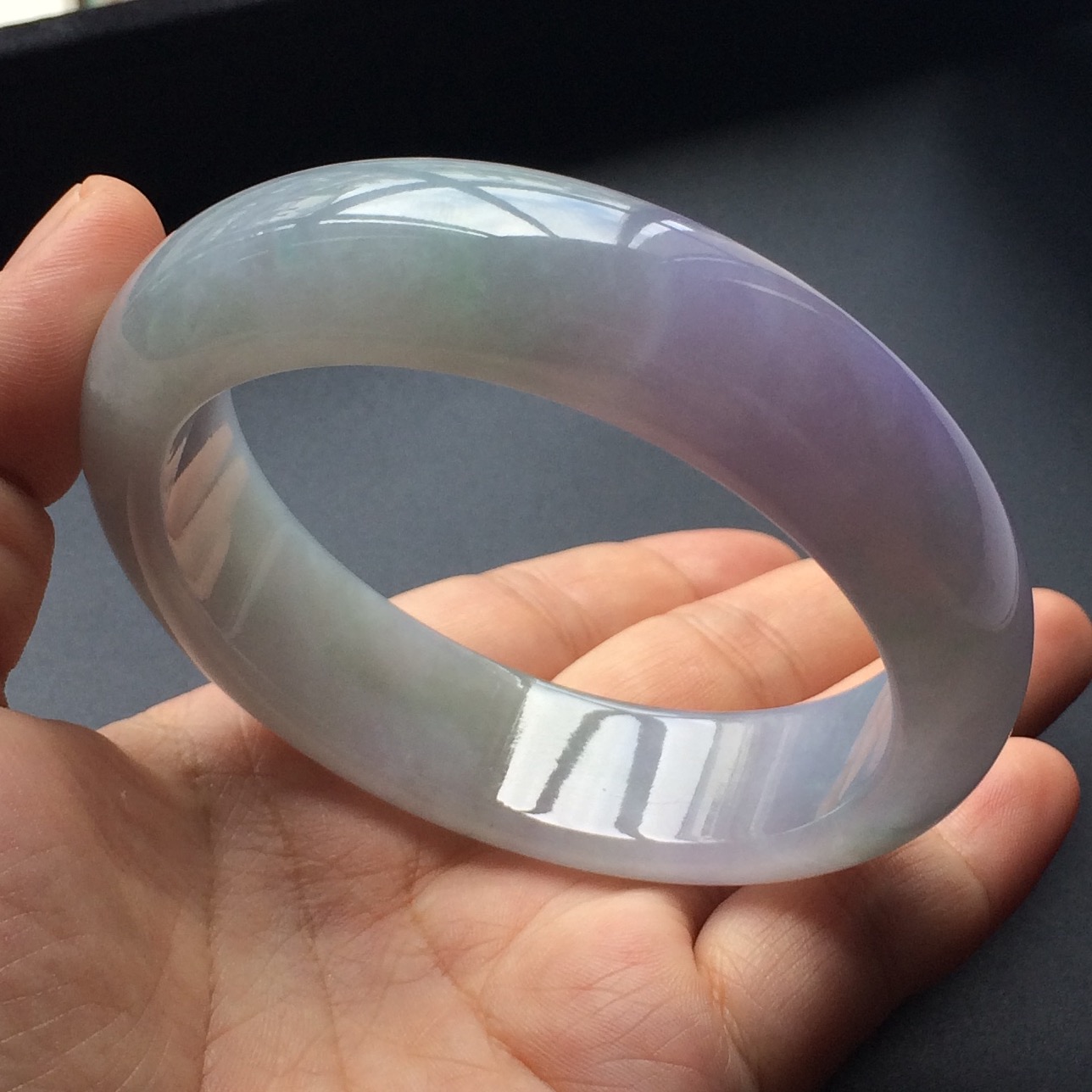 (超值推荐)糯冰种紫罗兰手镯(58.3mm)