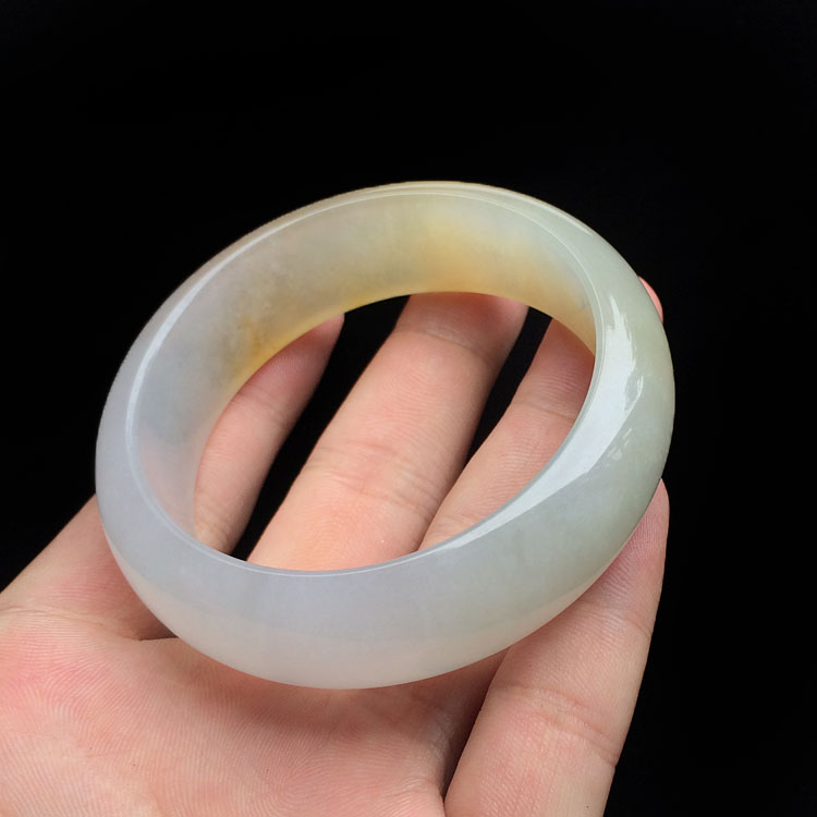 (超值推荐)糯冰种黄翡手镯(56.5mm)