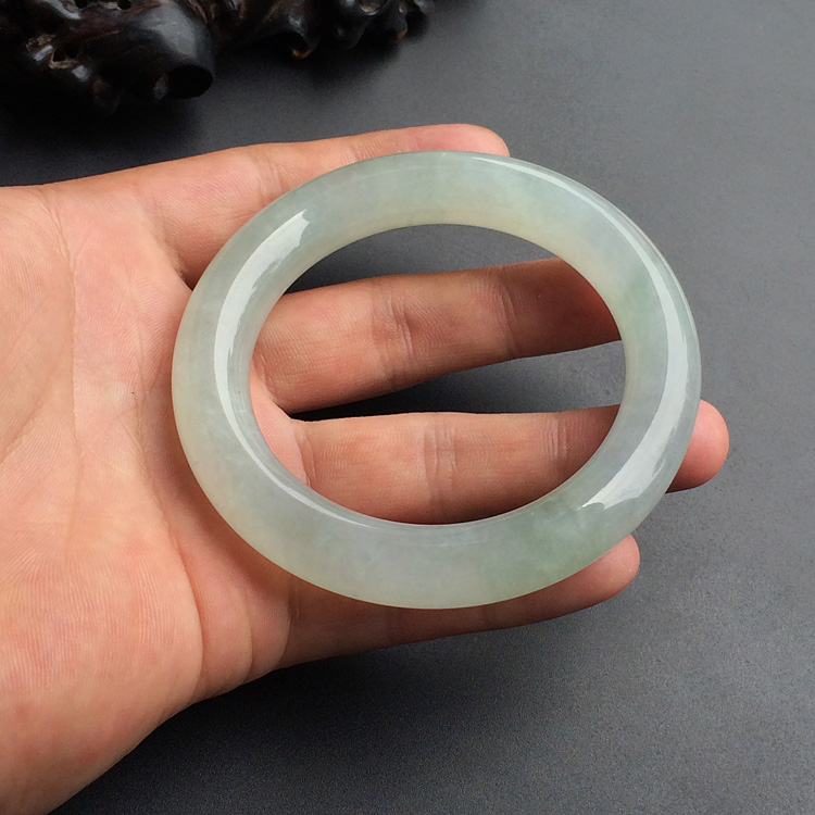 糯冰种晴水圆条手镯(56.6mm)