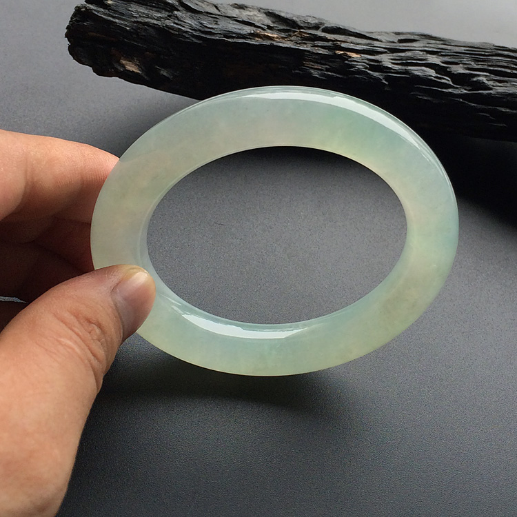 糯冰种晴水圆条手镯(56.6mm)