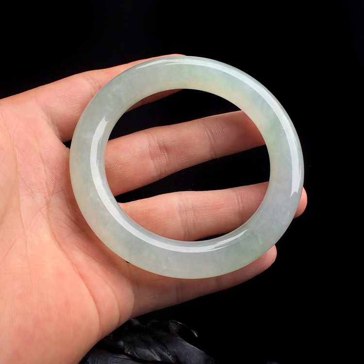 糯冰种晴水圆条手镯(56.6mm)