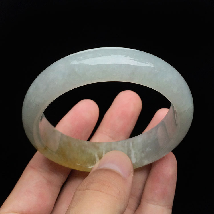 糯冰种黄翡手镯(58mm)
