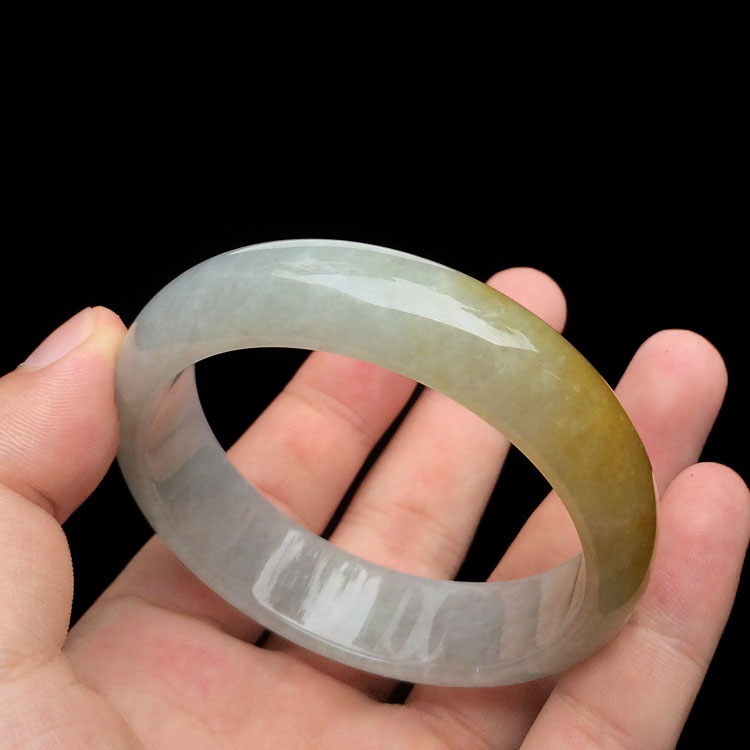 糯冰种黄翡手镯(58mm)