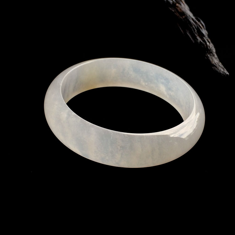 (超值推荐)冰种淡黄翡手镯(60.2mm)
