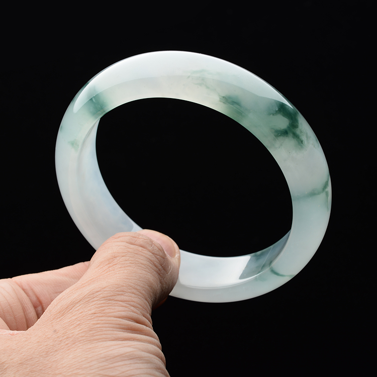(超值推荐)冰种飘花手镯(58.4mm)