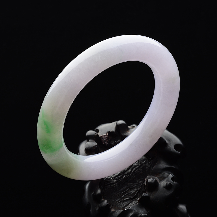 (超值推荐)糯冰种春带彩手镯(57.7mm)