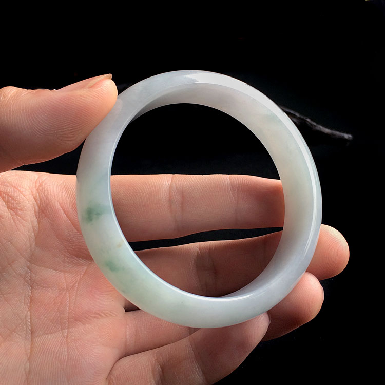 (超值推荐)糯冰种飘花手镯(56.3mm)