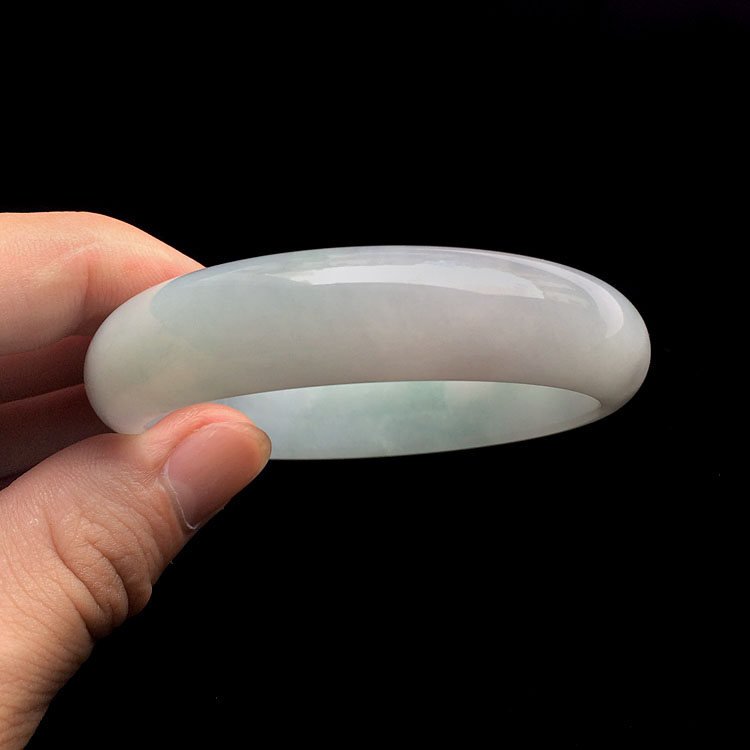 (超值推荐)糯冰种飘花手镯(56.3mm)